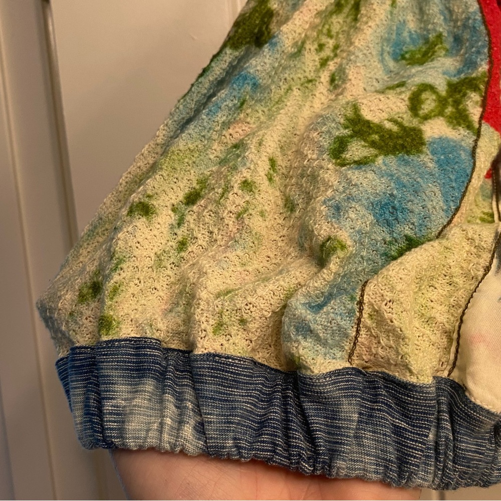 NWOT Anthropologie Boho Patchwork Knit Top - Picture 4 of 9